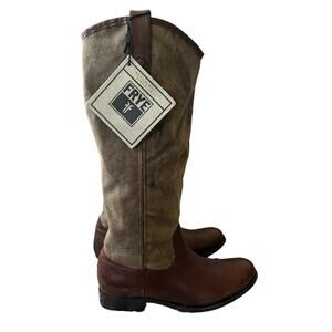 Frye Slip on Factory Worn Look Tall Boots Women’s 6 NEW